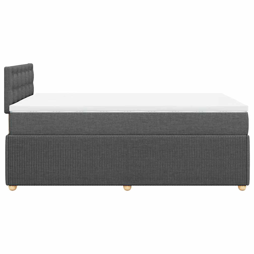 Giroletto a Molle con Materasso Grigio Scuro 120x200 cm Tessuto | homemem39