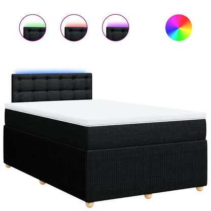 Giroletto a Molle con Materasso Nero 120x200 cm in Tessuto | homemem39