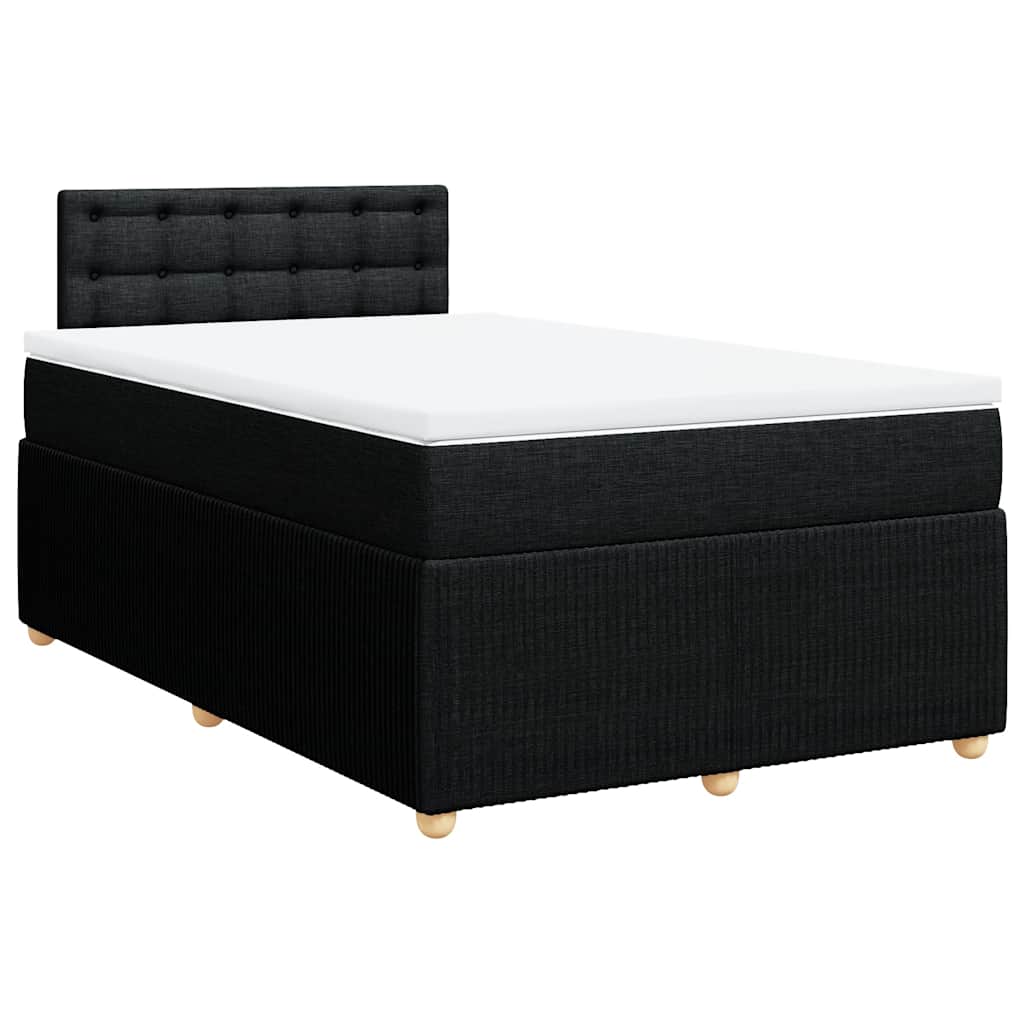 Giroletto a Molle con Materasso Nero 120x200 cm in Tessuto | homemem39