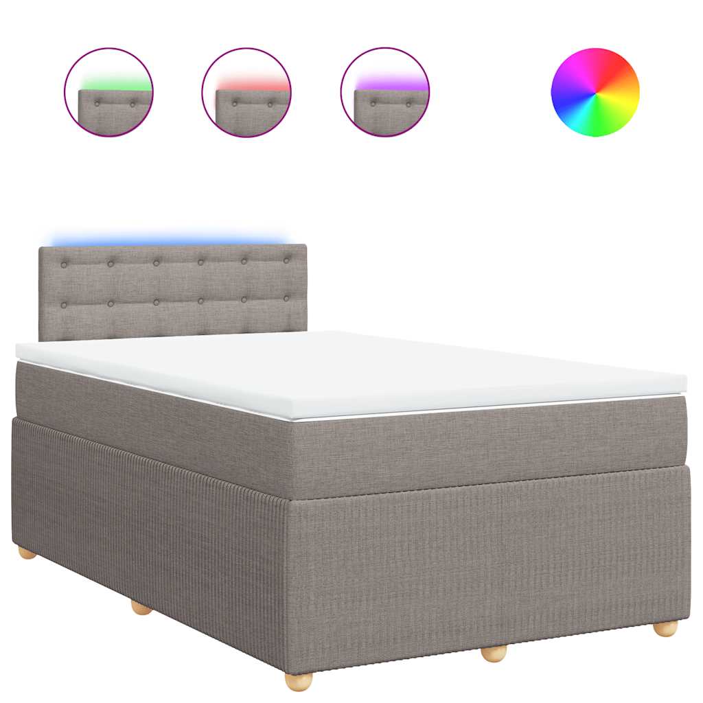Giroletto a Molle con Materasso Tortora 120x200 cm in Tessuto | homemem39
