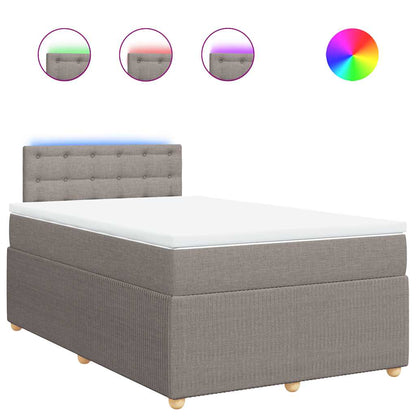Giroletto a Molle con Materasso Tortora 120x200 cm in Tessuto | homemem39