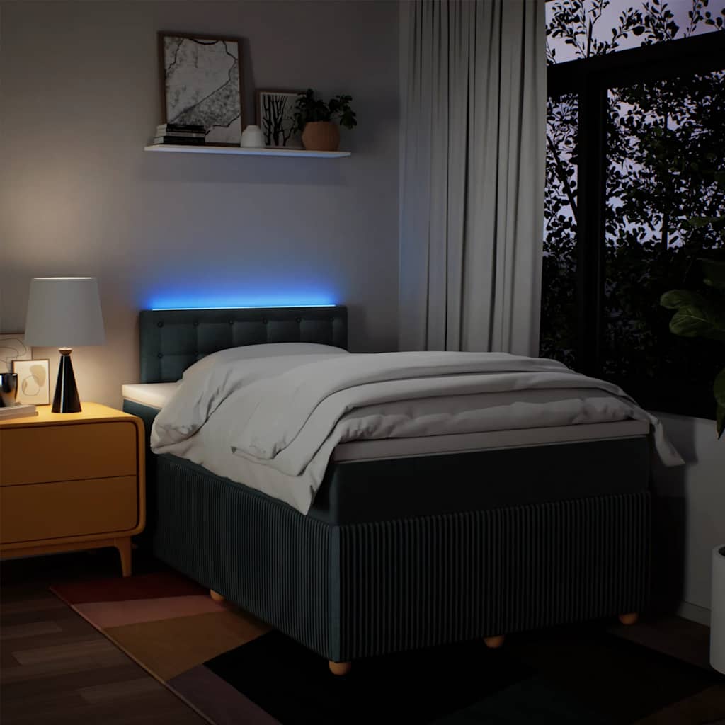 Giroletto a Molle con Materasso Blu 120x200 cm in Tessuto | homemem39