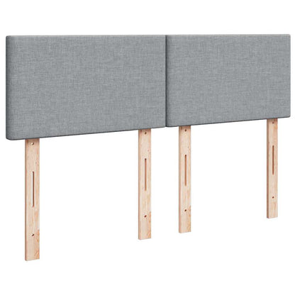 Giroletto a Molle con Materasso Grigio Chiaro 140x190cm Tessuto