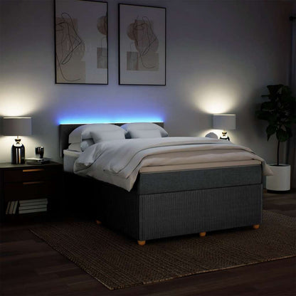 Giroletto a Molle con Materasso Grigio Chiaro 140x190cm Tessuto | homemem39