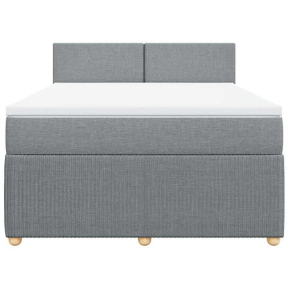 Giroletto a Molle con Materasso Grigio Chiaro 140x190cm Tessuto | homemem39