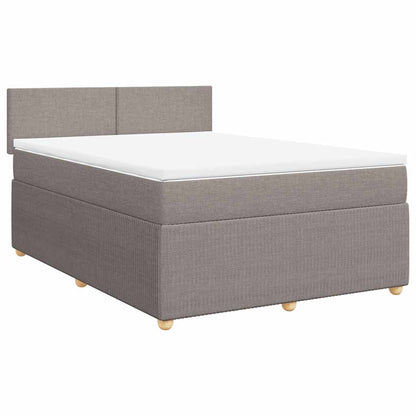 Giroletto a Molle con Materasso Tortora 140x190 cm in Tessuto