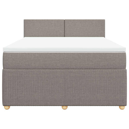 Giroletto a Molle con Materasso Tortora 140x190 cm in Tessuto