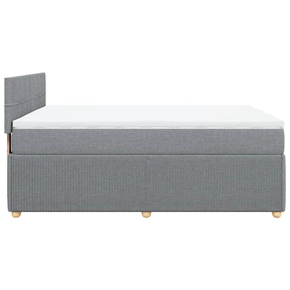 Giroletto a Molle con Materasso Grigio Chiaro 140x190cm Tessuto | homemem39