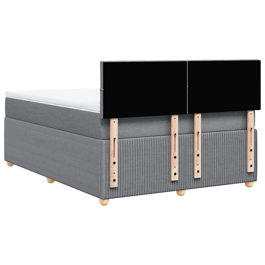 Giroletto a Molle con Materasso Grigio Chiaro 140x190cm Tessuto | homemem39