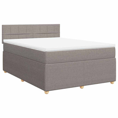 Giroletto a Molle con Materasso Tortora 140x190 cm in Tessuto