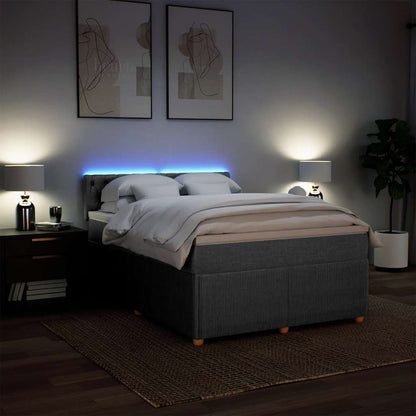 Giroletto a Molle con Materasso Grigio Chiaro 140x190cm Tessuto | homemem39