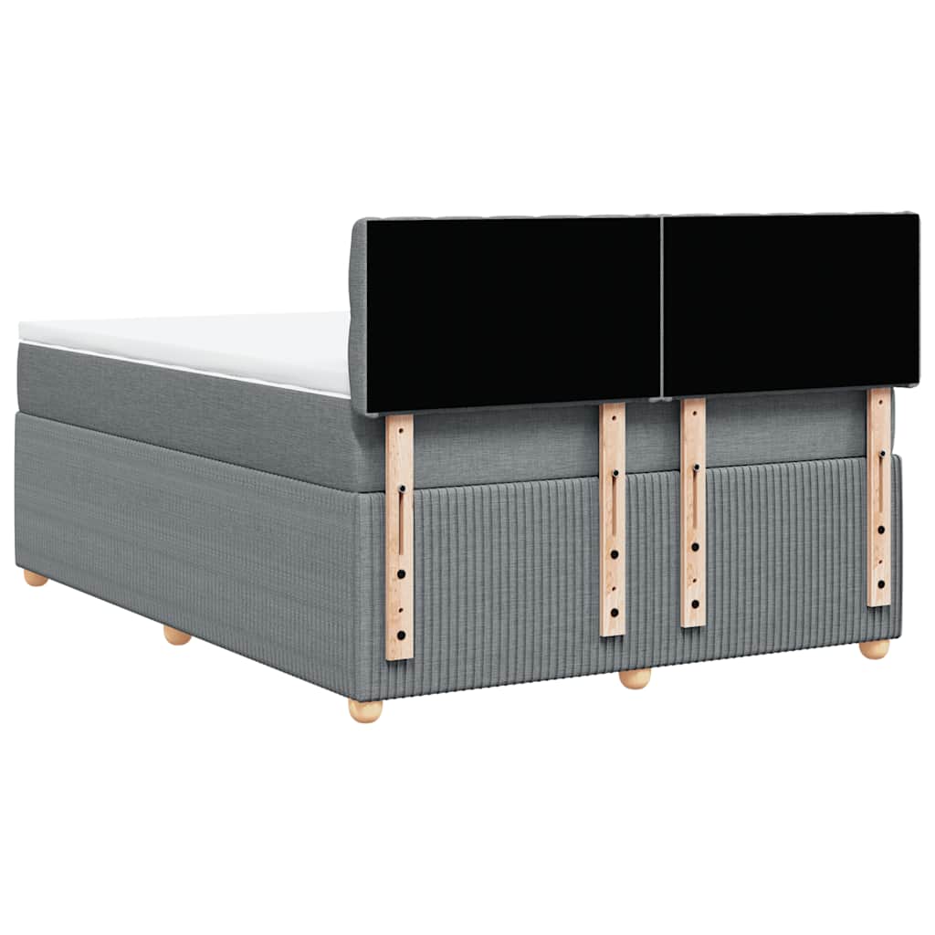 Giroletto a Molle con Materasso Grigio Chiaro 140x190cm Tessuto | homemem39