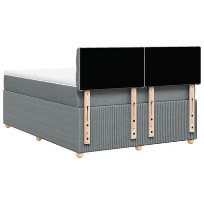 Giroletto a Molle con Materasso Grigio Chiaro 140x190cm Tessuto | homemem39