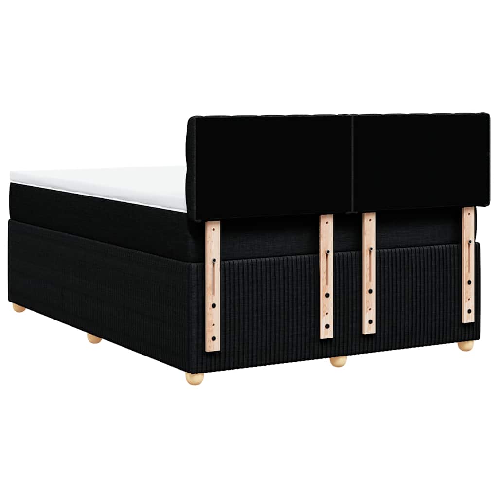 Giroletto a Molle con Materasso Nero 140x190 cm in Tessuto | homemem39