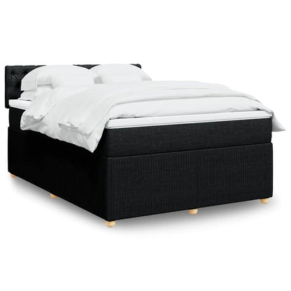 Giroletto a Molle con Materasso Nero 140x190 cm in Tessuto | homemem39