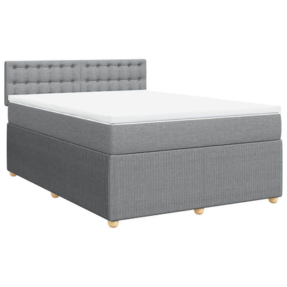 Giroletto a Molle con Materasso Grigio Chiaro 140x190cm Tessuto | homemem39
