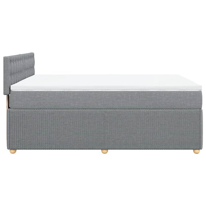 Giroletto a Molle con Materasso Grigio Chiaro 140x190cm Tessuto | homemem39