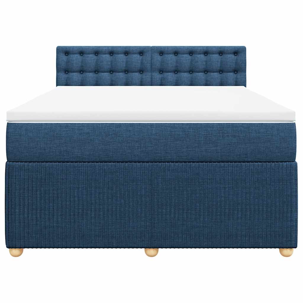 Giroletto a Molle con Materasso Blu 140x190 cm in Tessuto | homemem39