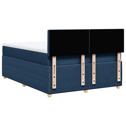 Giroletto a Molle con Materasso Blu 140x190 cm in Tessuto | homemem39