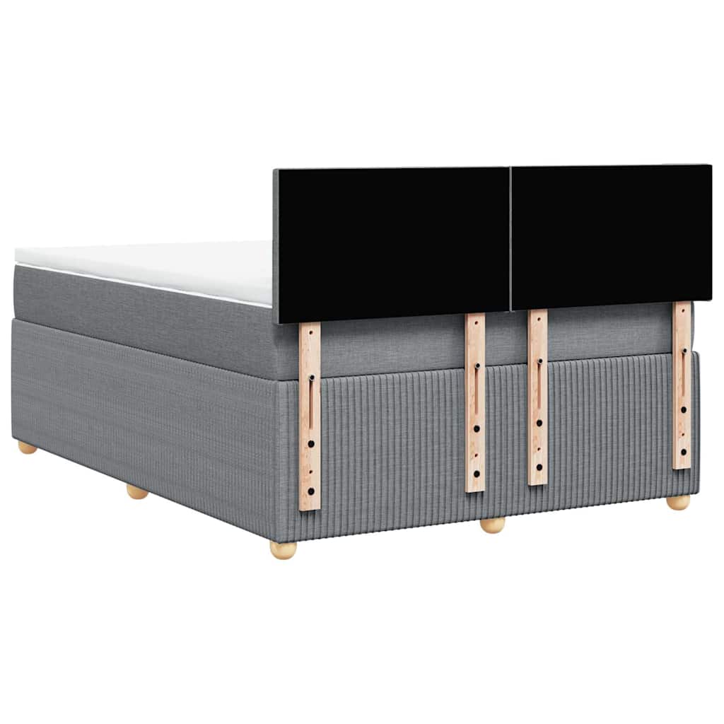 Giroletto a Molle con Materasso Grigio Chiaro 140x200cm Tessuto | homemem39
