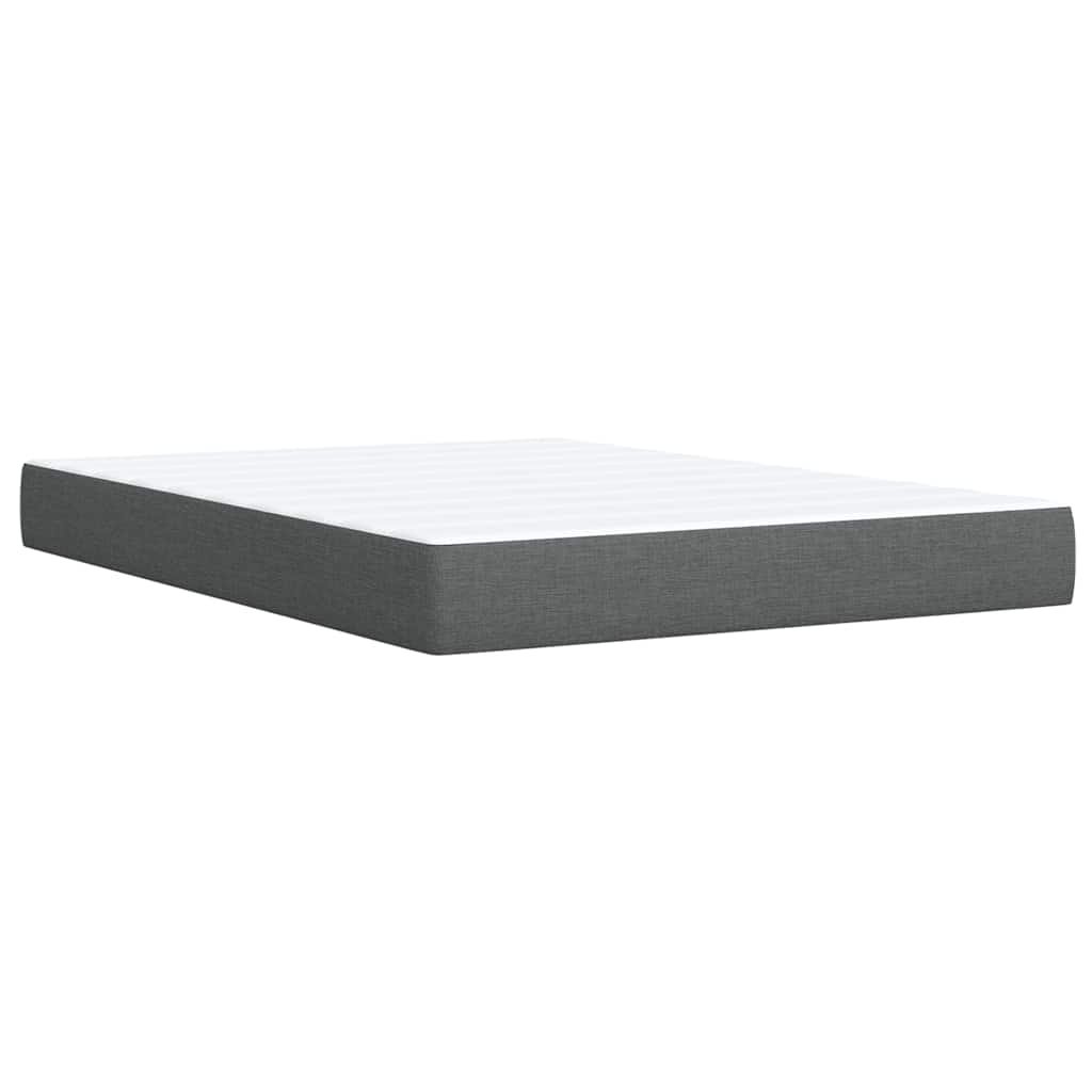 Giroletto a Molle con Materasso Grigio Scuro 140x200cm Tessuto | homemem39