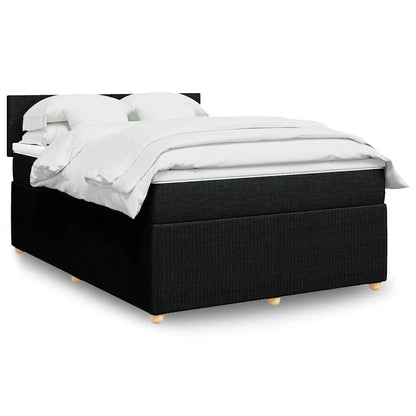 Giroletto a Molle con Materasso Nero 140x200 cm in Tessuto | homemem39