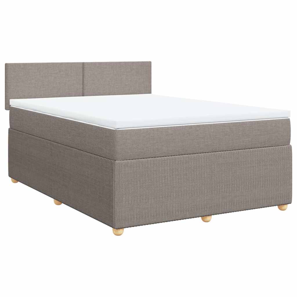 Giroletto a Molle con Materasso Tortora 140x200 cm in Tessuto | homemem39