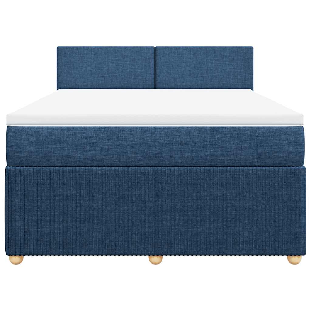 Giroletto a Molle con Materasso Blu 140x200 cm in Tessuto | homemem39