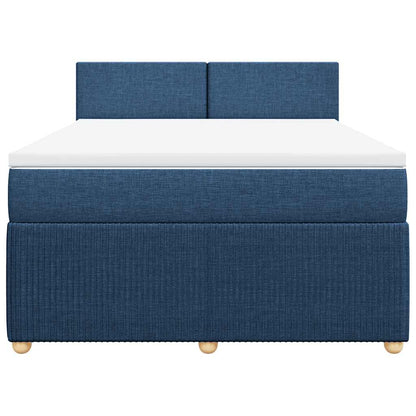 Giroletto a Molle con Materasso Blu 140x200 cm in Tessuto | homemem39