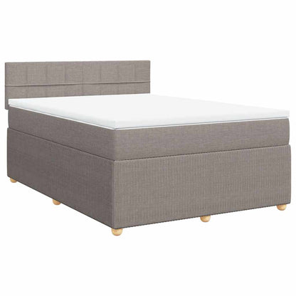 Giroletto a Molle con Materasso Tortora 140x200 cm in Tessuto | homemem39