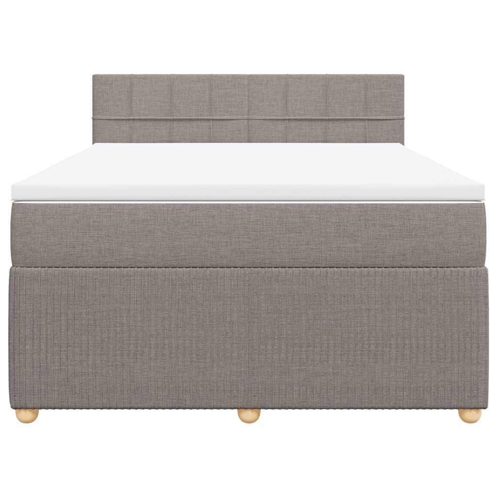 Giroletto a Molle con Materasso Tortora 140x200 cm in Tessuto | homemem39