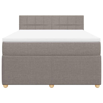 Giroletto a Molle con Materasso Tortora 140x200 cm in Tessuto | homemem39