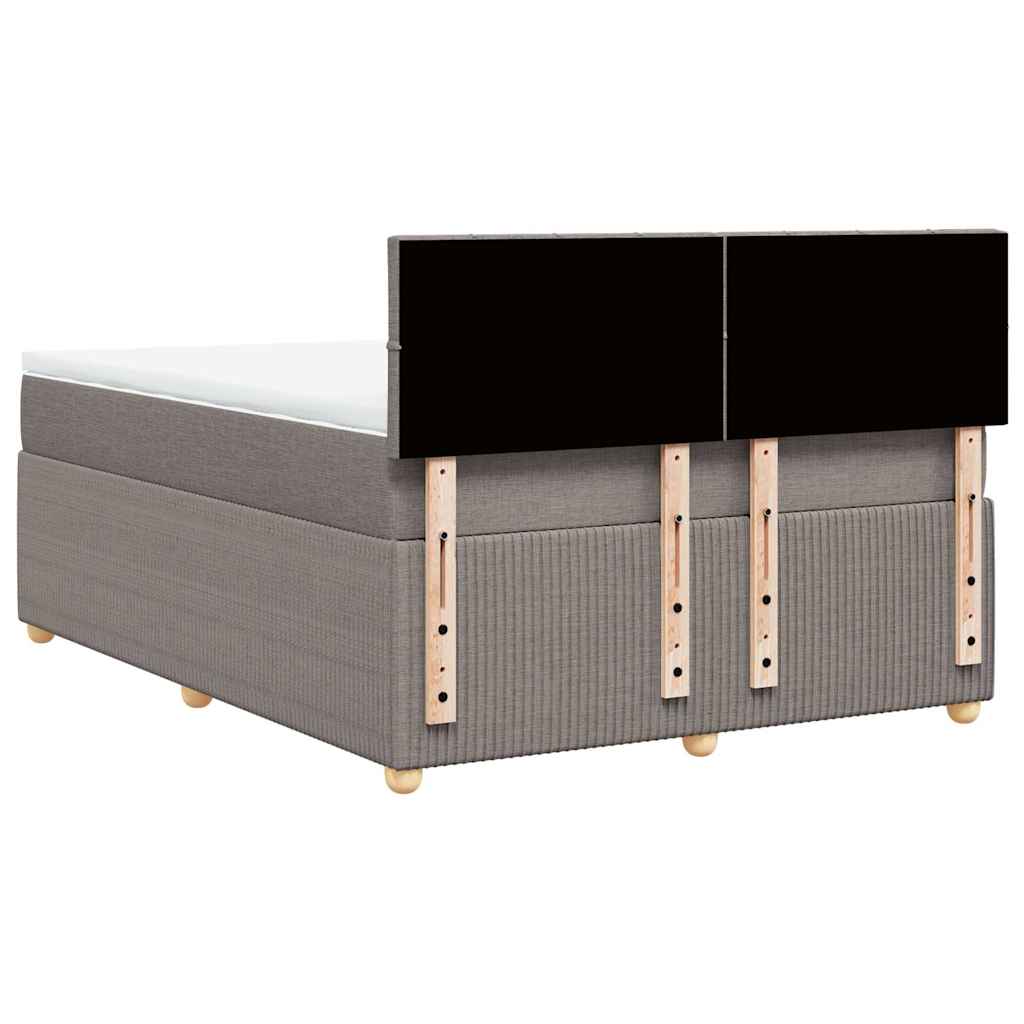 Giroletto a Molle con Materasso Tortora 140x200 cm in Tessuto | homemem39