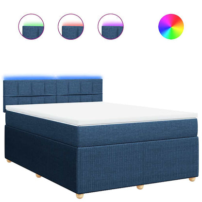 Giroletto a Molle con Materasso Blu 140x200 cm in Tessuto | homemem39