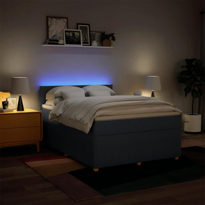 Giroletto a Molle con Materasso Blu 140x200 cm in Tessuto | homemem39