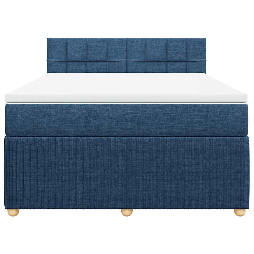 Giroletto a Molle con Materasso Blu 140x200 cm in Tessuto | homemem39