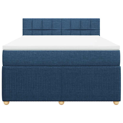 Giroletto a Molle con Materasso Blu 140x200 cm in Tessuto | homemem39