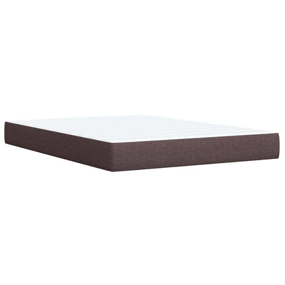 Giroletto a Molle con Materasso Marrone Scuro 140x200cm Tessuto | homemem39