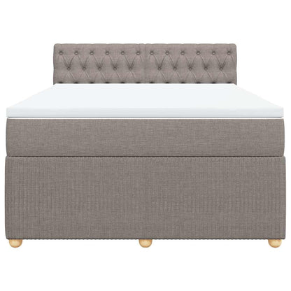Giroletto a Molle con Materasso Tortora 140x200 cm in Tessuto | homemem39