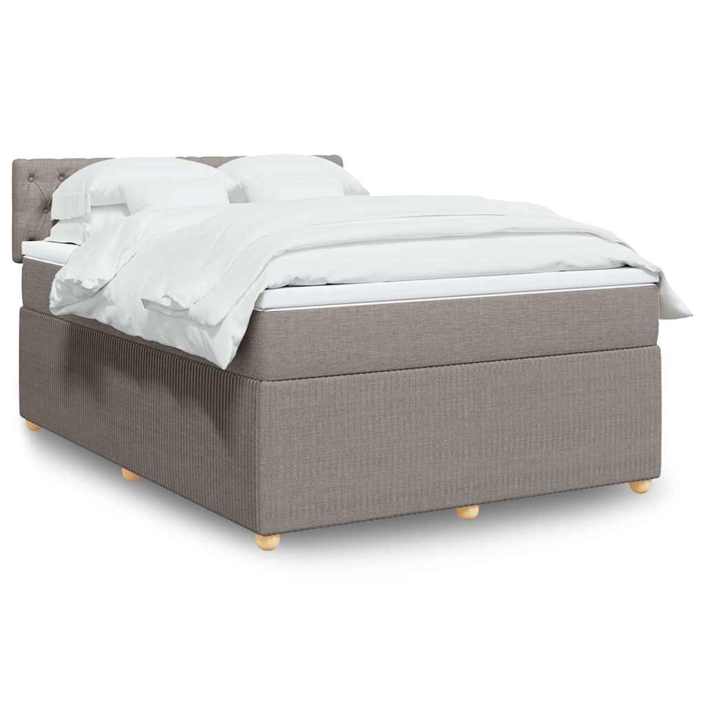 Giroletto a Molle con Materasso Tortora 140x200 cm in Tessuto | homemem39