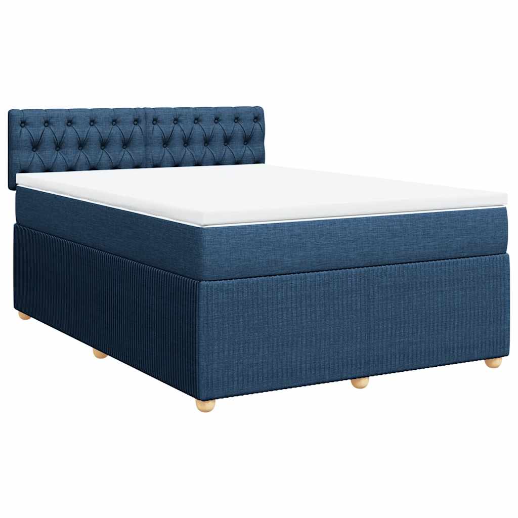 Giroletto a Molle con Materasso Blu 140x200 cm in Tessuto | homemem39