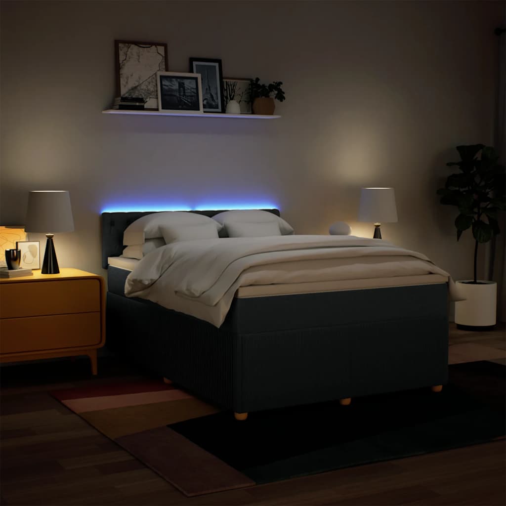Giroletto a Molle con Materasso Blu 140x200 cm in Tessuto | homemem39