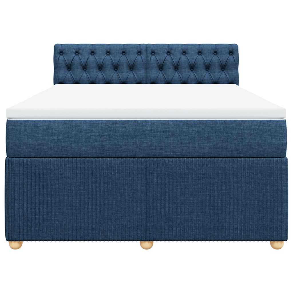 Giroletto a Molle con Materasso Blu 140x200 cm in Tessuto | homemem39