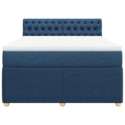 Giroletto a Molle con Materasso Blu 140x200 cm in Tessuto | homemem39