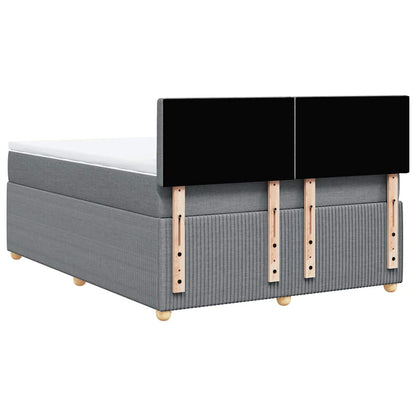 Giroletto a Molle con Materasso Grigio Chiaro 140x200cm Tessuto | homemem39