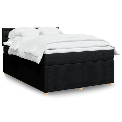 Giroletto a Molle con Materasso Nero 140x200 cm in Tessuto | homemem39