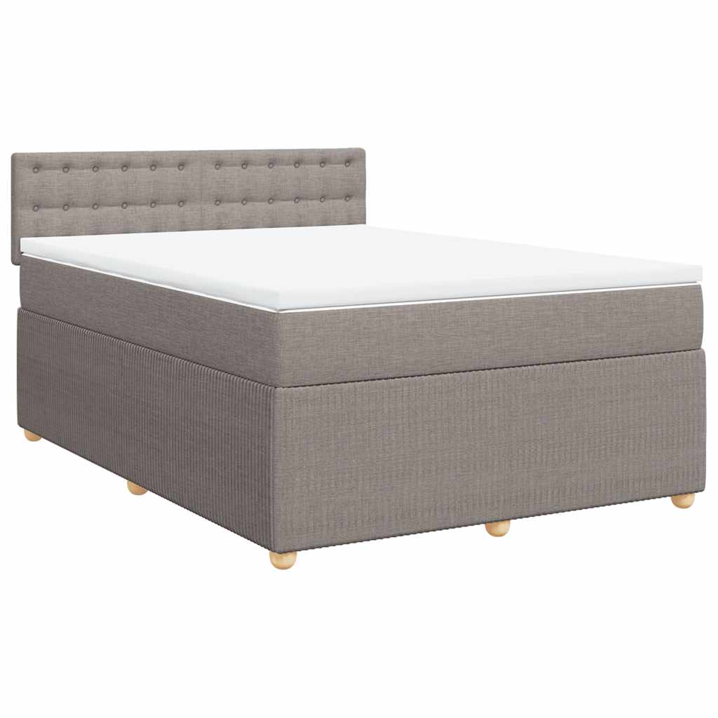 Giroletto a Molle con Materasso Tortora 140x200 cm in Tessuto | homemem39