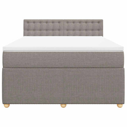 Giroletto a Molle con Materasso Tortora 140x200 cm in Tessuto | homemem39