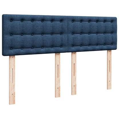 Giroletto a Molle con Materasso Blu 140x200 cm in Tessuto