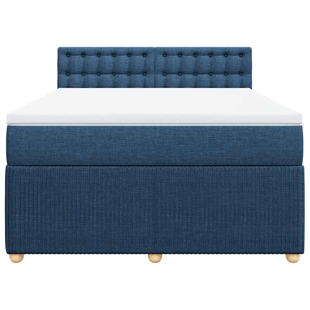 Giroletto a Molle con Materasso Blu 140x200 cm in Tessuto | homemem39
